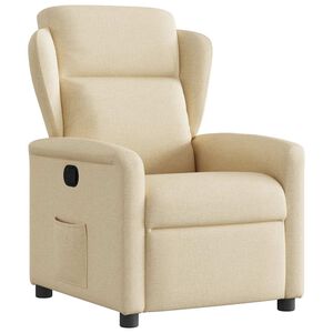 vidaXL Relaxsessel Creme Stoff