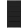 vidaXL Sideboard mit Schubladen Schwarz 60x35x121 cm Holzwerkstoff