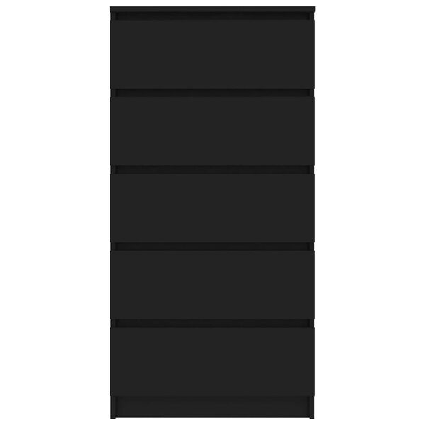 vidaXL Sideboard mit Schubladen Schwarz 60x35x121 cm Holzwerkstoff