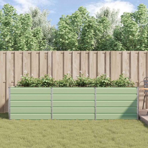 vidaXL Pflanzk&uuml;bel Pastellgr&uuml;n 195 x 100 x 45 cm Verzinkter Stahl