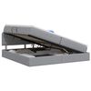 vidaXL LED-Speicherbett mit Matratze Hellgrau 200 x 200 cm Stoff