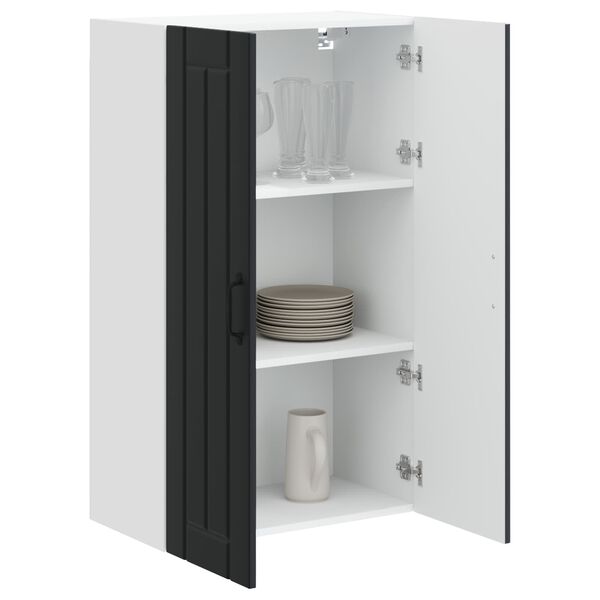 vidaXL K&uuml;chenschrank Lucca Schwarz 60 x 31 x 100 cm Holzwerkstoff