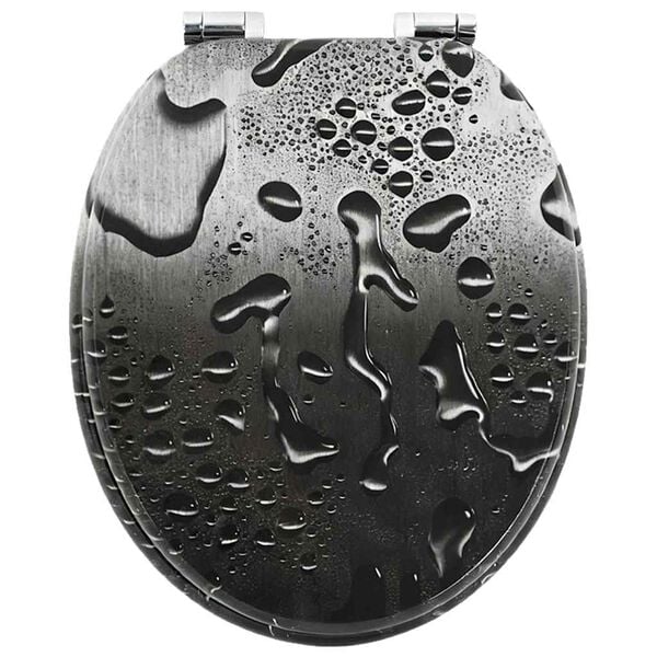 vidaXL Soft-Close Toilettensitz Grau 44 x 38 cm MDF-Platte