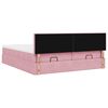 vidaXL Ottoman-Bett mit Matratzen & LEDs Rosa 200x200 cm Samt