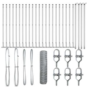 vidaXL Zaunpfosten Silber