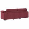 vidaXL Sofa 3 pcs Wind Rot 219 x 80 x 82 cm Leinenmischgewebe