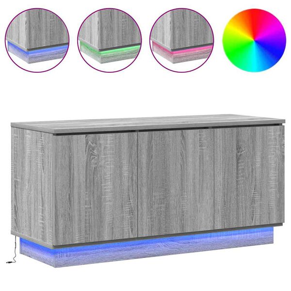 vidaXL TV-Schr&auml;nk Graues Sonoma 100 x 38 x 49 cm Holzwerkstoff