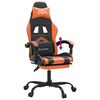 vidaXL Gaming-Stuhl mit Fu&szlig;st&uuml;tze Schwarz und Orange Kunstleder