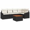 vidaXL Gartensofa-set 6 stk. Schwarz Poly-Rattan