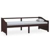vidaXL Tagesbett 3-Sitzer Dunkelbraun Massivholz Kiefer 90x200 cm