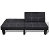 vidaXL Sofabett Verstellbar Stoff Schwarz