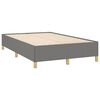 vidaXL Boxspringbett mit Matratze & LED Dunkelgrau 120x190 cm Stoff