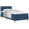 vidaXL Boxspringbett mit Matratze mit Kopfteil Blau 90 x 200 cm Stoff