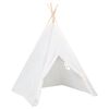 vidaXL Kinder Tipi-Zelt mit Tasche Pfirsichhaut Weiß 120x120x150 cm