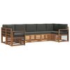 vidaXL Outdoor-Sofagarnitur 7 stk. Natur und Anthrazit