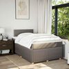 vidaXL Boxspringbett mit Matratze Taupe 120x200 cm Stoff