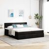 vidaXL Ottoman-Bett mit Matratze Schwarz 200x200 cm Stoff