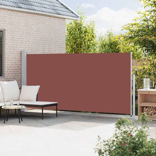 vidaXL Seitenmarkise Ausziehbar 180x500 cm Braun