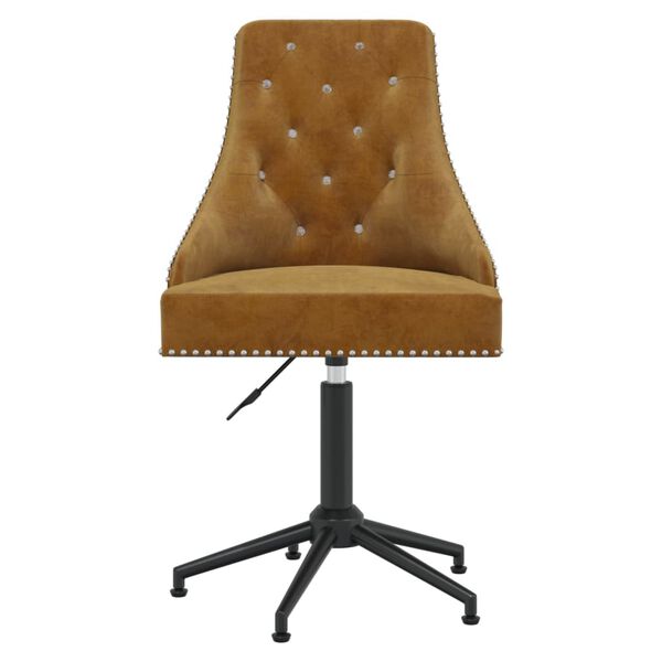 vidaXL Esszimmerst&uuml;hle 4 Stk. Drehbar Braun Samt