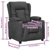 vidaXL Aufstehsessel Dunkelgrau Stoff