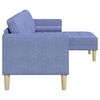 vidaXL Sofa Set mit Kissen Jeans blau Polyester