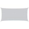 vidaXL Sonnensegel Hellgrau und Wei&szlig; 6 x 3 m 100 % Polyester Oxford