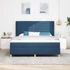vidaXL Boxspringbett mit Matratze mit Kopfteil Blau 140 x 200 cm Stoff