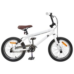 vidaXL BMX Rad 16 Zoll f&uuml;r 5-8 Jahre alt Wei&szlig;
