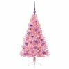 vidaXL K&uuml;nstlicher vorbeleuchteter Weihnachtsbaum Rosa 120 cm PVC