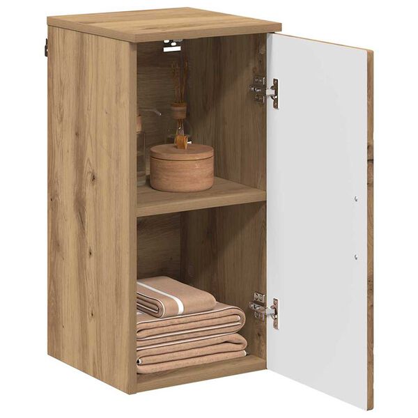 vidaXL Badezimmerschrank Wandmontiert Artisan-Eiche 30 x 31,5 x 61 cm