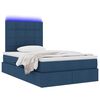 vidaXL Bett mit Stauraum und LED Blau 120 x 200 cm Polyester