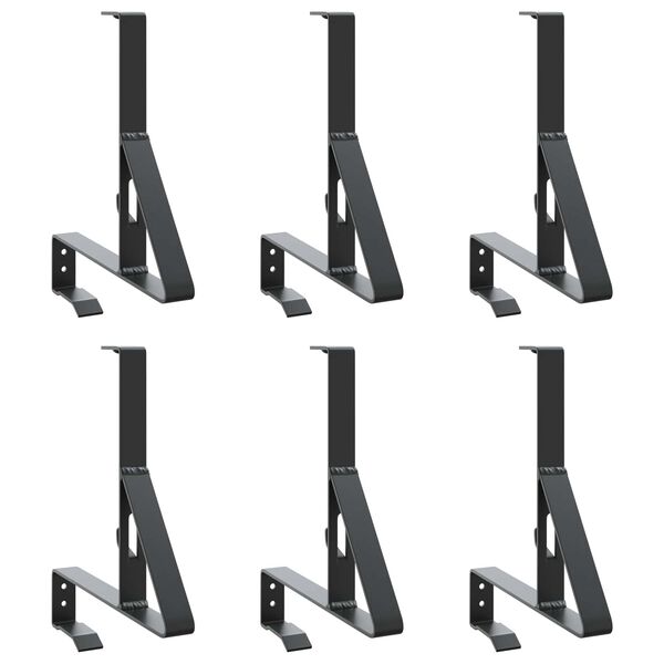 vidaXL Schneew&auml;chter Unterst&uuml;tzung Schwarz 46 x 11 x 32 cm Stahl
