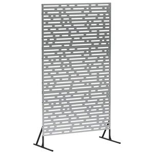 vidaXL Sichtschutz 100 x 50 x 180 cm Verzinkter Stahl Silber