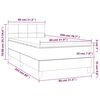 vidaXL Boxspringbett mit Matratze & LED Dunkelbraun 80x200 cm Stoff