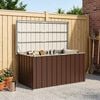 vidaXL Garten-Aufbewahrungsbox Braun 129 x 67 x 65 cm