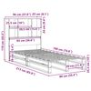 vidaXL Massivholzbett mit Regal ohne Matratze Wachsbraun 90x190 cm