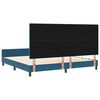 vidaXL Boxspringbett mit Kopfteil Dunkelblau 200 x 200 cm Samt