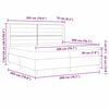 vidaXL Boxspringbett mit Matratze Creme 200 x 200 cm Stoff