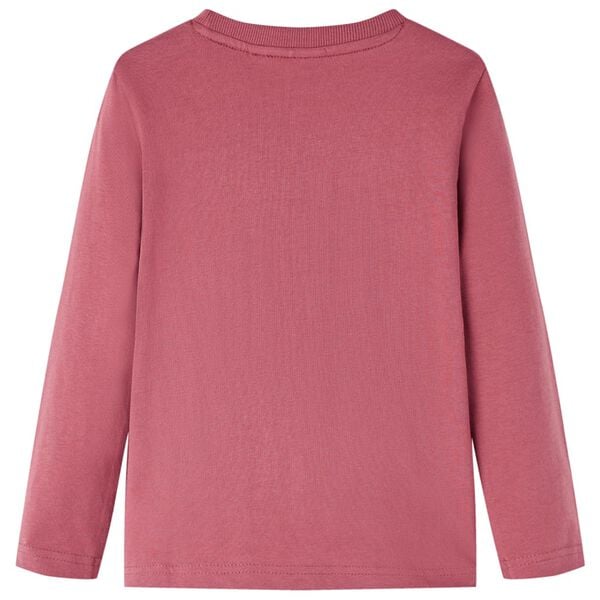 Kinder-Langarmshirt Dunkelrot 92