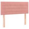 vidaXL Boxspringbett mit Matratze & LED Rosa 120x190 cm Samt