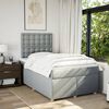 vidaXL Boxspringbett mit Matratze Hellgrau 120x190 cm Stoff