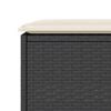 vidaXL 3-tlg. Gartenbar-Set mit Kissen Schwarz Poly Rattan