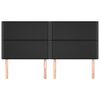 vidaXL Kopfteil Schwarz 180x5x118/128 cm Kunstleder