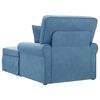 vidaXL Chaise Lounge mit Rock Blau 91 x 157 x 91 cm Rippenstoff