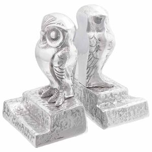 vidaXL Buchst&uuml;tzen 2 pcs Silber 12 x 9 x 19 cm Aluminium