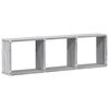 vidaXL Wandschrank 100x16x30 cm Grau Sonoma Holzwerkstoff