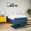 vidaXL Boxspringbett mit Matratze Blau 140x200 cm Stoff
