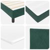 vidaXL Boxspringbett mit Matratze Dunkelgr&uuml;n 90 x 190 cm Samt