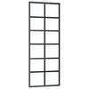 vidaXL Schiebet&uuml;r ESG-Glas und Aluminium 76x205 cm Schwarz