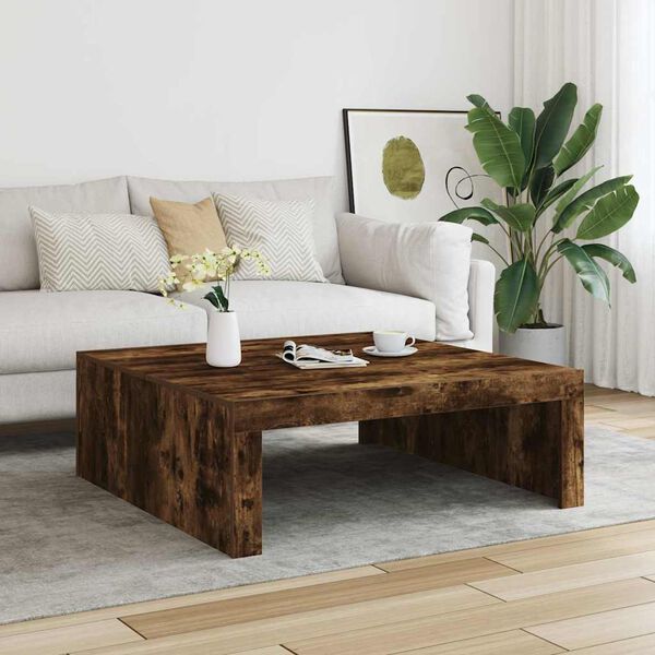 vidaXL Couchtisch R&auml;uchereiche 100x100x35 cm Holzwerkstoff